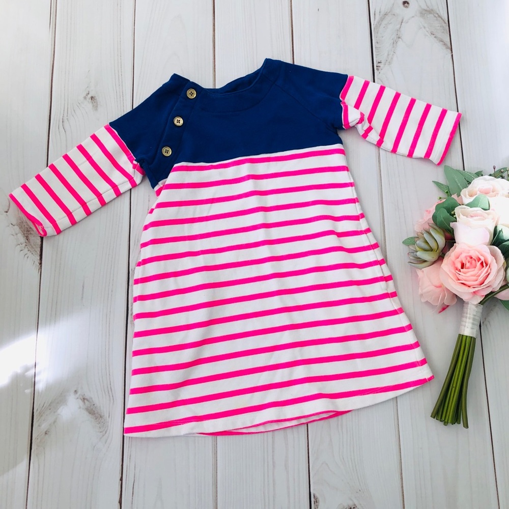3/4 Sleeves Stripes Dress